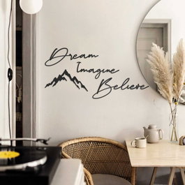 Wallity Dream & Imagine & Belive APT464MS - Conjunto de Esculturas de Pared de Metal